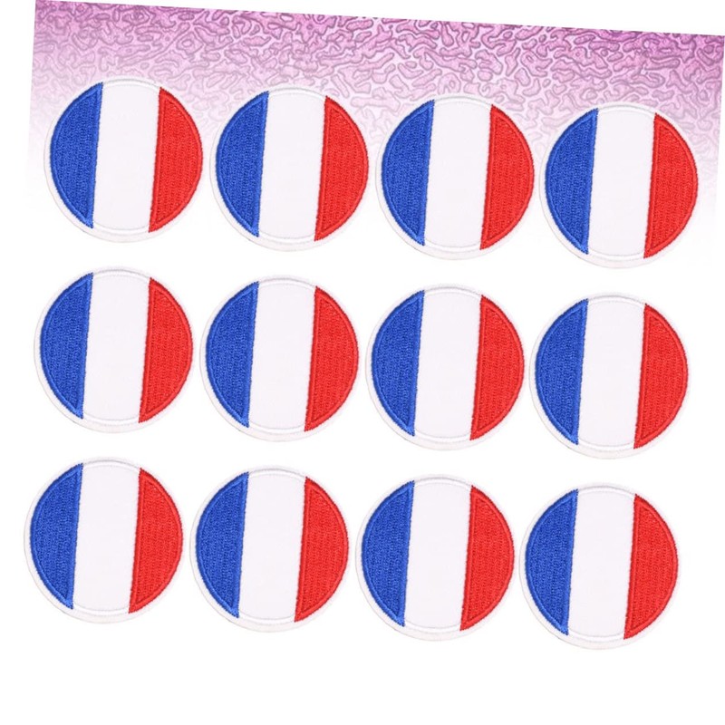 TEHAUX 3sets Flag Cloth Stickers Embroidery DIY Patches for Bags