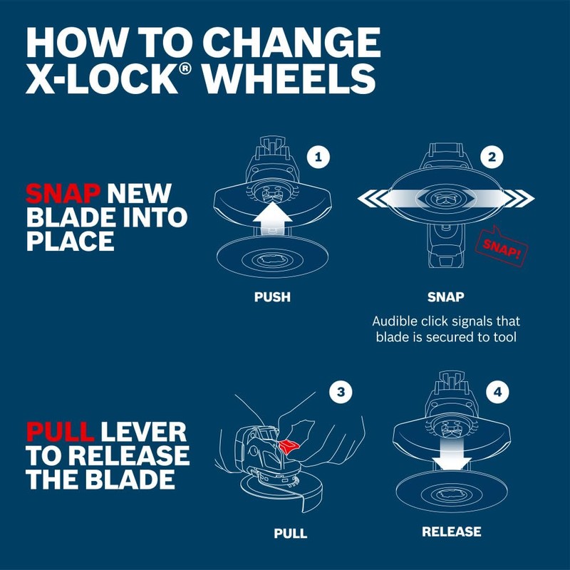 BOSCH TCWX1S450P10 4-1/2 in. X-Lock® Metal/Stainless Steel Cutting Wheels -