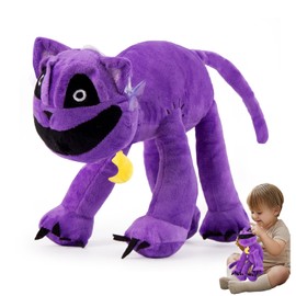 Dekewe Smiling Plush Toys, 30 cm Plush Toy, Horror Monster Plush Scary Purple Plush Toy, New Anime Critters Plush Toy, Boys Girls Children Christmas Birthday Gift
