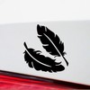 Decal Stickers of Feather Silhouettes Silhouette (Black) (Set of 2)