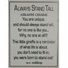 Always Stand Tall Giraffe Charm with Story Card New