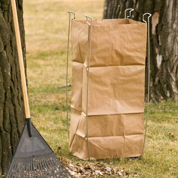 Bag Buddy Bag Holder - Versatile Metal Support Stand for 55 Gallon Plastic and Paper Contractor Bags - Use For Leaves, Yard Work, Laundry, Trash and More - 23"h