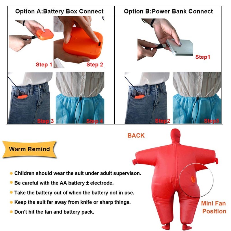 RHYTHMARTS Inflatable Costume Full Body Suit Funny Fancy Dress Cosplay