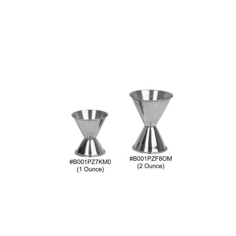 Excellante 1 and 2 Ounce Stainless Steel Jigger