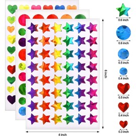 DACUAN Little Star Stickers, Sparkling Aluminum Foil Behavior Reward Stickers and DIY Decoration (1710 Pieces)