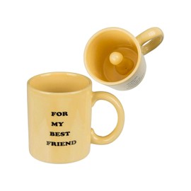 Avilia Tazza Scherzosa con Pene Nascosto - Tazza Ideale come Regalo per Migliore Amico, in Ceramica, 9.5x8cm