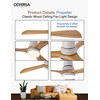 Ceversa 52 Inch Natural Wood Ceiling fans with Lights and