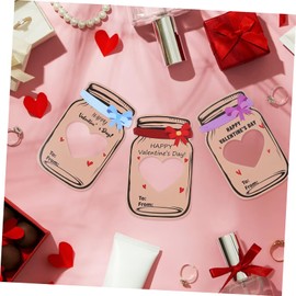 jojofuny Writable Blank Card for Valentine's Day Unique Drifting Bottle Design for Couples for Weddings and Special Your Love and Care