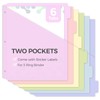 Plastic Binder Dividers with Two Pocket and Tab Binder Divider