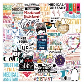 Nurse Stickers Medical Assistant Stickers Gifts for Nurse Doctor Adults, Kechup Nursing Stickers 55PCS Nurse Accessories Stickers for Water Bottles Laptop Vinyl Waterproof Nurse Day Stickers