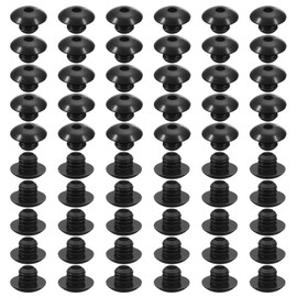 QUARKZMAN Pack of 120 Pegboard Hook Clasps, Pegs Board Plugs, Shelf Hooks, Stopper Clips, Suitable for 1/4 Inch Pegboard Hooks to Prevent Hooks from Falling Off (Black)