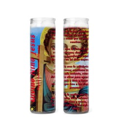Set of 2 Divine Child Jesus Prayer Candles 2 Veladoras De El Divino Nino Jesus