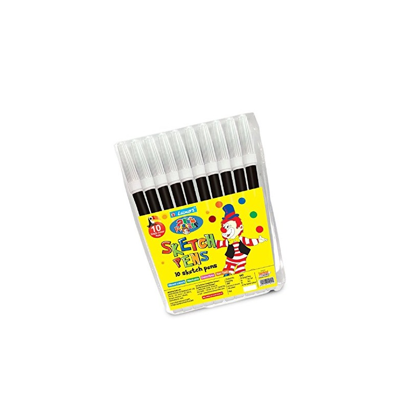 Luxor Felt Tip Colouring Pens for Adults & Kids, BLACK,