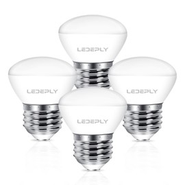LEDEPLY R14 LED Bulb, 4W=40W, Dimmable, Medium E26 Base, Mini LED Reflector Floodlight Bulb, 400 Lumens, 2700K Warm White, 4 Pack