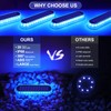 YiLaie Blue Solar Dock Deck Lights Solar Powered Outdoor Waterproof,