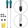 uoboeuq 2-Piece 12'' long Screwdriver Set, Long Blade Screwdriver Set