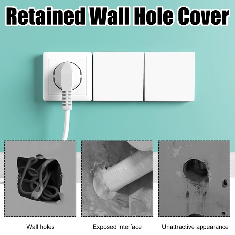 Pack of 2 Flush-Mounted Blind Covers, 8.6 x 8.6 cm,