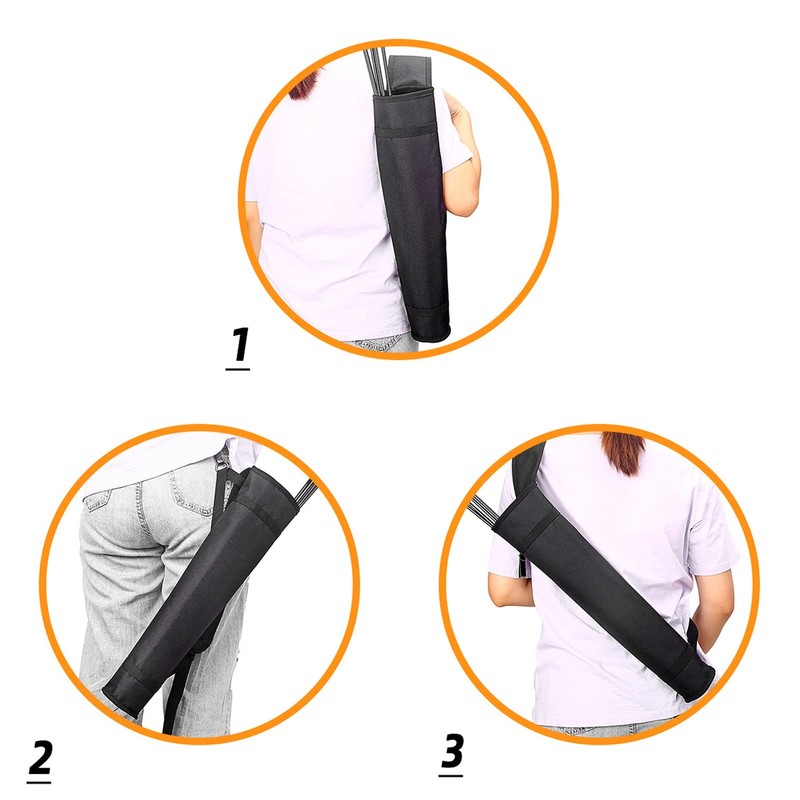 BuyWeek Arrow Quiver, Portable Back Quiver, Thickening, Adjustable Shoulder Strap,