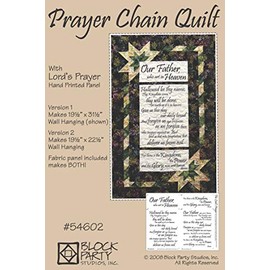 Prayer Chain Quilt Pattern with The Lord's Prayer Fabric Panel