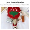 Hiflyer Small Sling Backpack, Rabbit Strawberry Design, Mini Backpack for