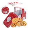 LABRIMP Holiday Decorative Tin Cookie Tins Lids Christmas Treat Magnetic