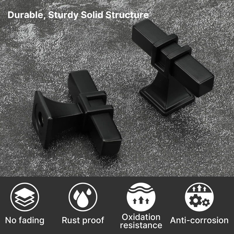 Lepatape 10 Pack Cabinet Knobs Black Dresser Drawer Knobs -