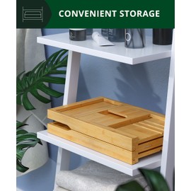 ROYAL CRAFT WOOD Premium Foldable Bathtub Tray - Wood Bath Tray for Tub, Bamboo Shelf, Expandable Bath Table Trays, Bathtub & Bathroom Accessories for New Home & Mothers Day & Birthday Gifts for Mom