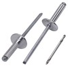 SKIR'CO (50 pcs) Large Flange Aluminium Blind Rivets 4.0 x