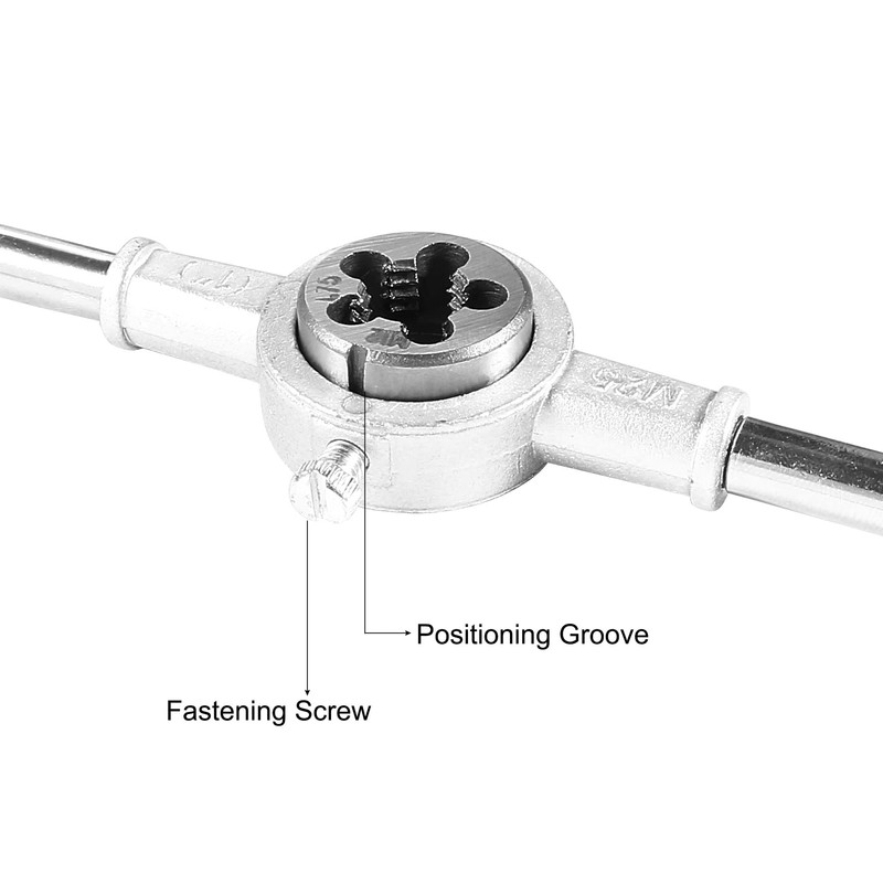 sourcing map 8pcs Round Die Stock Handle Wrench Set, M3
