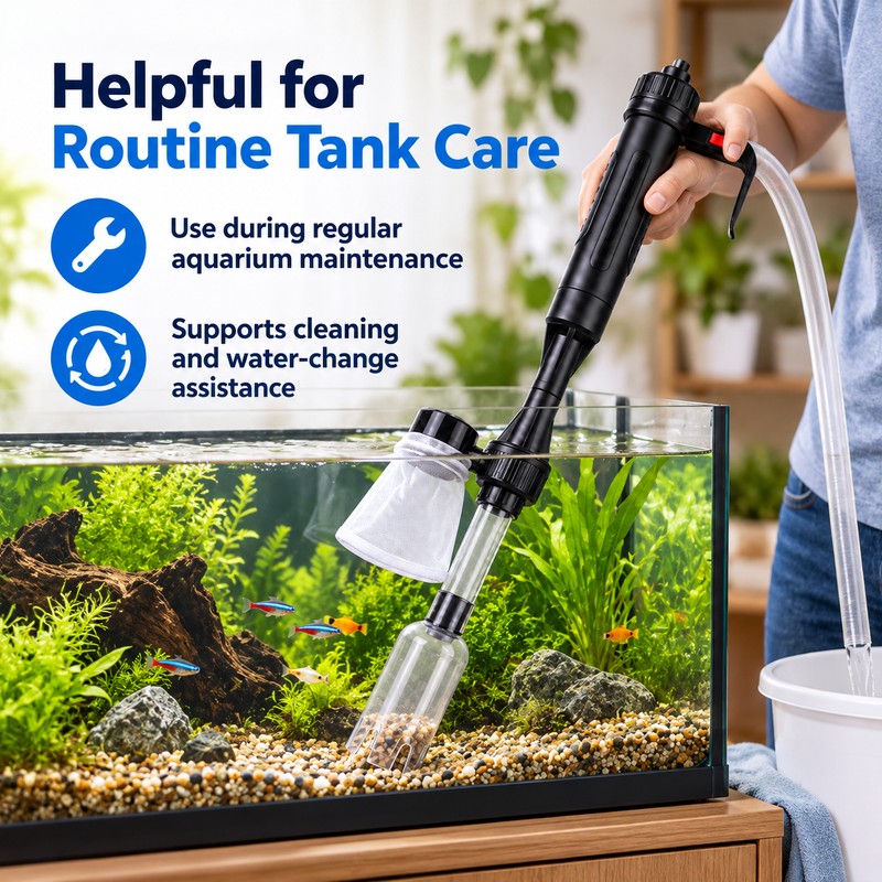 Battery Operated Aquarium Gravel Cleaner for Fish Tank Maintenance –