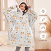 BINSUNS Oversized Wearable Hoodie Blanket, Soft Fuzzy Microfiber & Sherpa