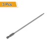HARFINGTON 3pcs TT10 Security Torx Head Screwdriver Bit 6" (150mm)