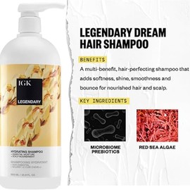 IGK Legendary Dream - Juego de champú y acondicionador para el cabello, 8 onzas (paquete de 2) | Gently Cleanses and Deeply Conditions, Restores Moist