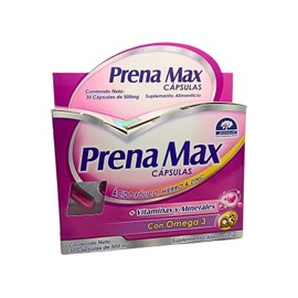 Natutech Prena Max 30 cápsulas Suplemento Cuidado Prenatal para Mujeres en Edad Reproductiva Embarazadas y durante la Lactancia