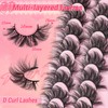 Ahrikiss Lashes Fluffy Eyelashes Wispy False Eyelashes D Curl 8D