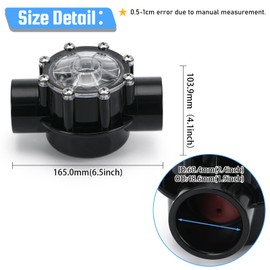 7235 Check Valve Replacement for Jandy 1-1/2-Inch to 2-Inch 180-Degree Check Valve Straight Through Flow Compatible with Pool and Spa (7235)