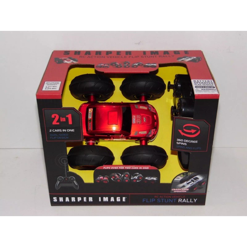 Sharper Image Radio Control Red Vehicle 2-in-1 Flip Stunt Rally