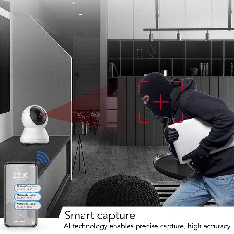 2K Wireless Surveillance Camera Night Vision Smart Remote Monitor Voice