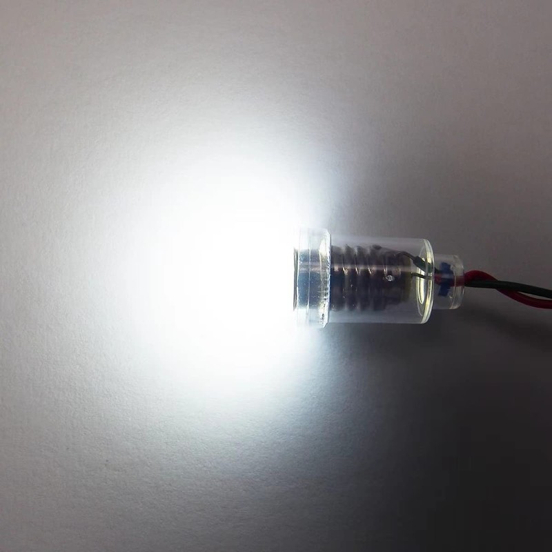 GutReise E10 LED Bulbs 12V Cold White,10pcs AC/DC E10 Miniature