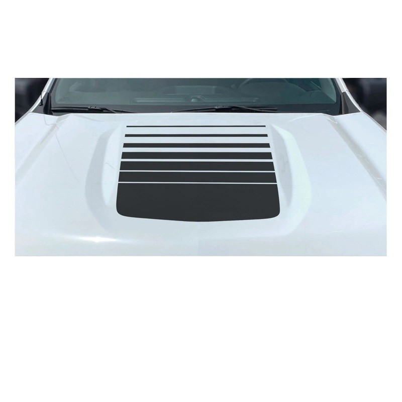 EmblemsPlus Chevy Silverado Matte Black Fade Hood Decal Graphic 2019-2025
