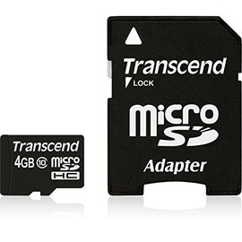Transcend TS4GUSDHC10 4 GB microSD High Capacity (microSDHC) - Class 10 - 1 Card