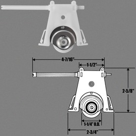 Lower Sliding Screen Door Rollers Replacement Kit Fit Andersen Parts #1997310 (1991 to Present), 1-1/4" POM Concaved Wheels, Edge Adjustable, 2 Pack