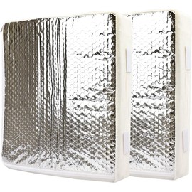 RVGUARD 2 Pack RV Vent Insulators 14'x14', RV Skylight Insulation with Reflective Surface, Reduce Heat Transfer & Increase A/C Efficiency - Fits Standard 14'x14' Vent for Camper, Travel Trailer
