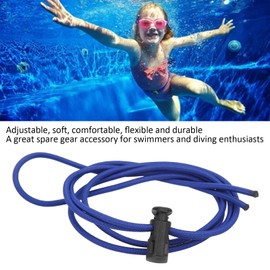 2PCS Elastic Rubber Swim Goggle Strap Replacement Kit, Elastic Swim Goggles Rope, Diving Snorkeling Strap Cord Adjustable Rope for Swimming Supplies (Blue)