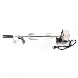 NICECHOOSE BBQ Rotisserie Kit, Heavy Duty Stainless Steel Universal Complete Grill Rotisserie Roaster Electric Motor Set for BBQ Spit Rod Meat Forks - US Shipping