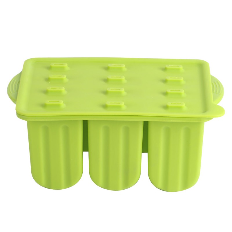 12-Grids Food Grade Silicone Ice Cream Mold Maker Making Tool