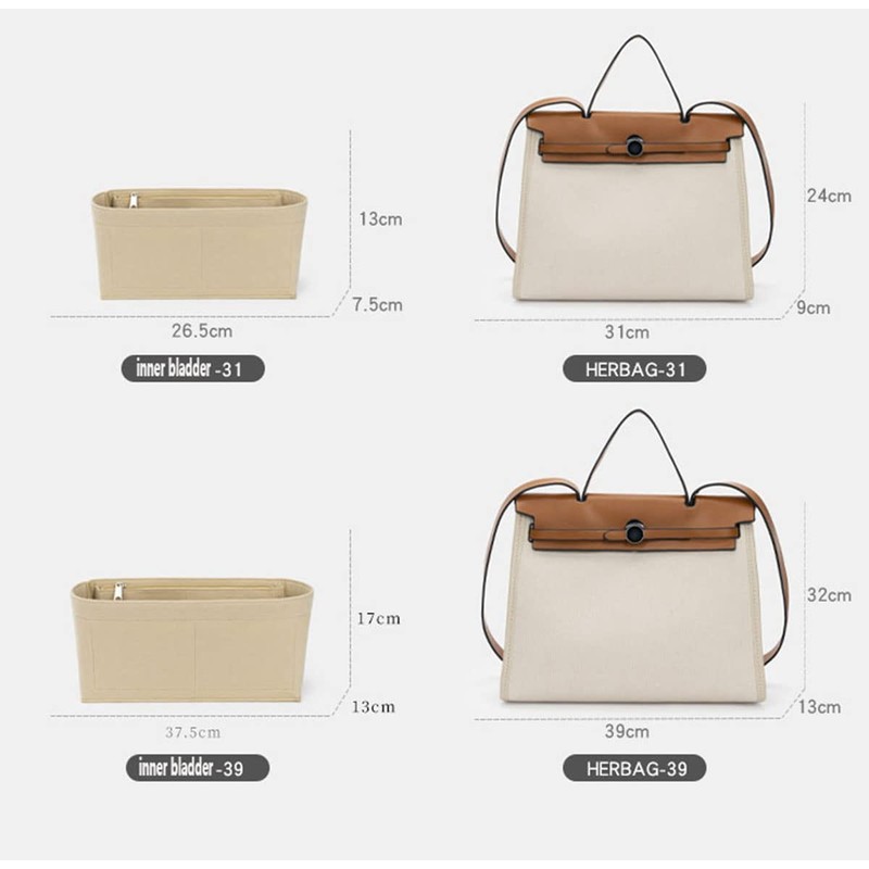 Lckaey for Handbags Herbag 31 organizer Purse Organizer insert 1011brown-26.5