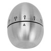 Mechanical Timer Egg Shaped Clear Scale Stainless Steel Timing Reminder