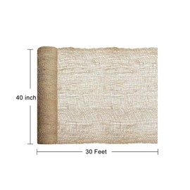 Agfabric Natural Jute Erosion Control,Jute Netting -48" Wide x30 feet Long Soil Saver Mesh Blanket
