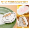 Minkissy 3sets Dishwashing Sponge Wood Pulp Material Cartoon Pattern Easy